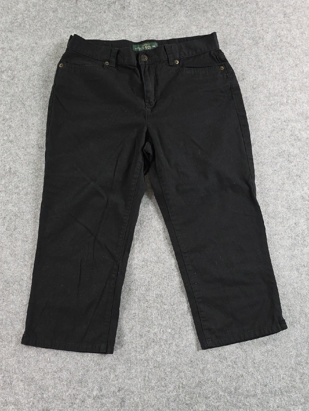 Lauren Ralph Lauren Black Cropped Capri Pants LRL Size 6